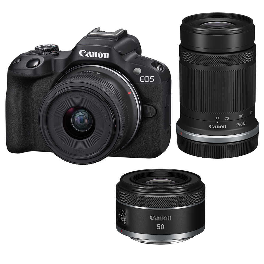 Canon EOS R50 18-45 55-210 50