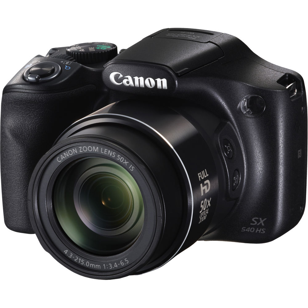 Canon PowerShot SX540 HS Digital Camera (Black) - 2 Year Warranty - Next Day Delivery