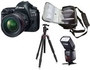 Canon 5D Mark IV + 24-70mm + Bag + Flash + Tripod - 2 Year Warranty - Next Day Delivery