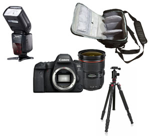 Canon 6D MKII + 24-70mm + Bag + Flash + Tripod - 2 Year Warranty - Next Day Delivery